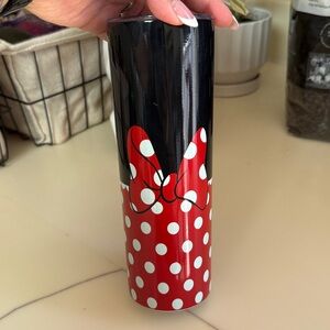 Minnie Mouse Red and Black Polka Dot Tumbler